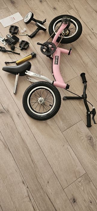 Rowerek biegowy Qiani i rower dziecięcy 2 w 1,