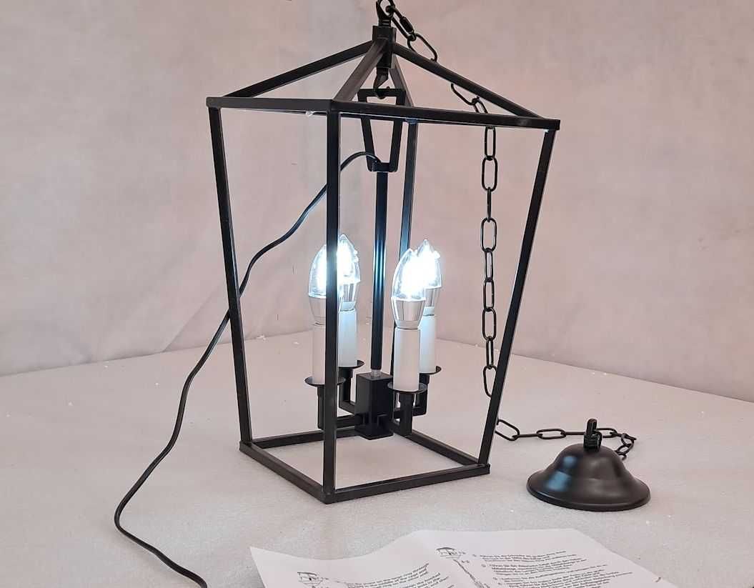 Lampa wisząca VINTAGE retro metal 4 żarówki 1 sztuka