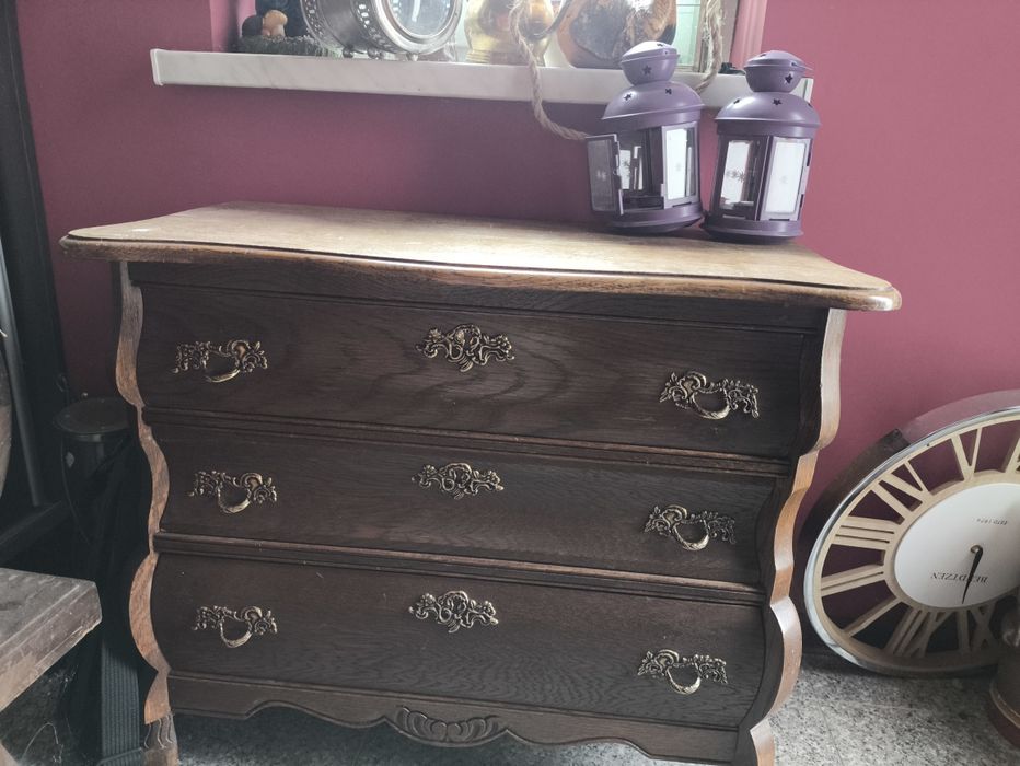 Komoda drewniana dębowa