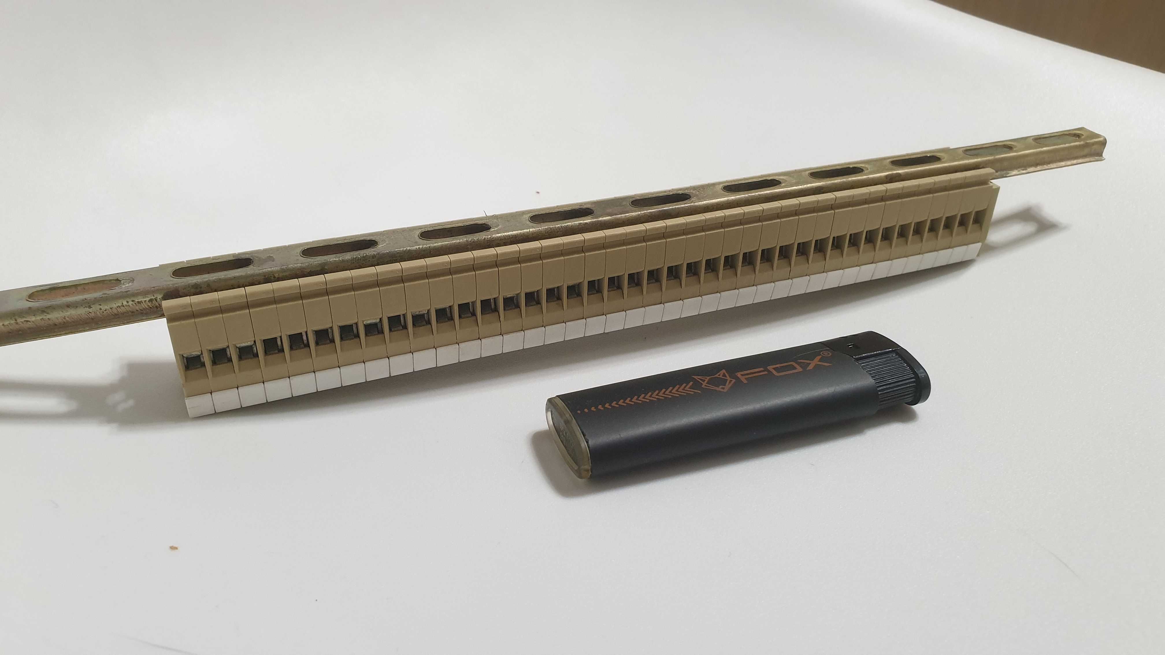 Проходная клемма weidmuller 2.5 mm², Винтовое соединение 40шт+dinрейка