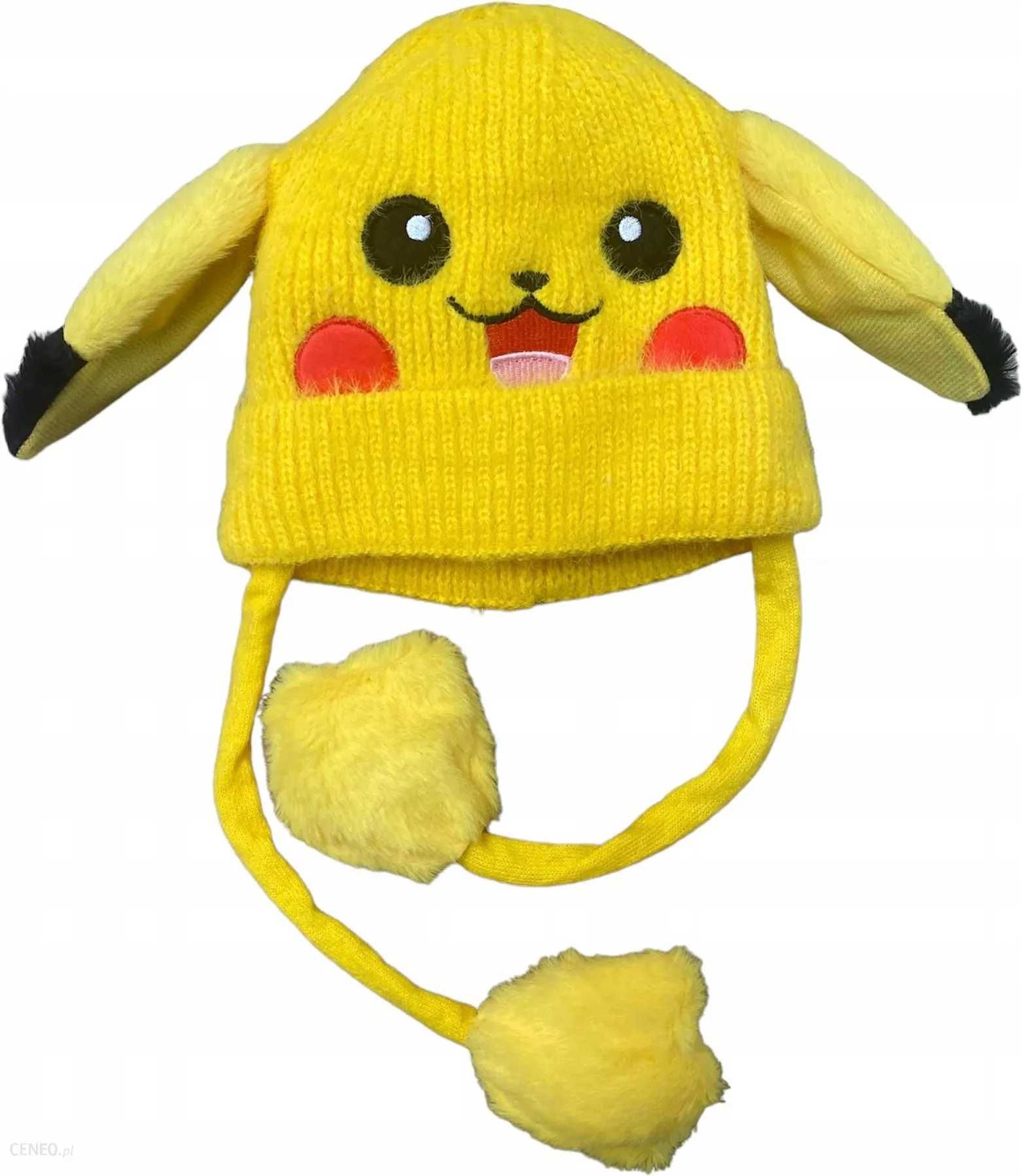 Czapka Ciepla Pokemin Pikachu ruchome uszy ocieplana