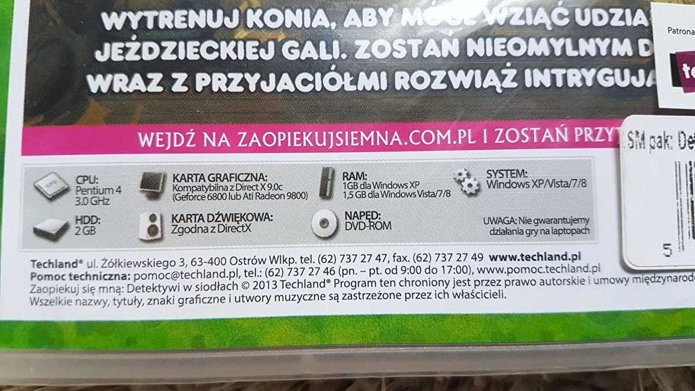 Detektywi w Siodłach gra PC komputerowa dla dzieci Zaopiekuj się Mną