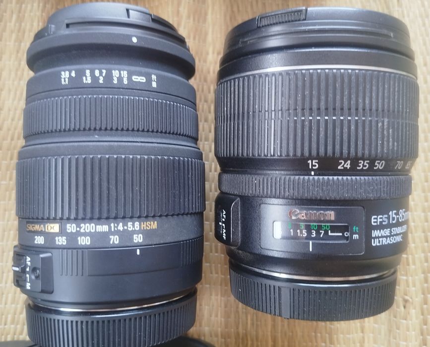 Lentes EF-S 24mm f2.8, 17 85mm, 50-200mm etc