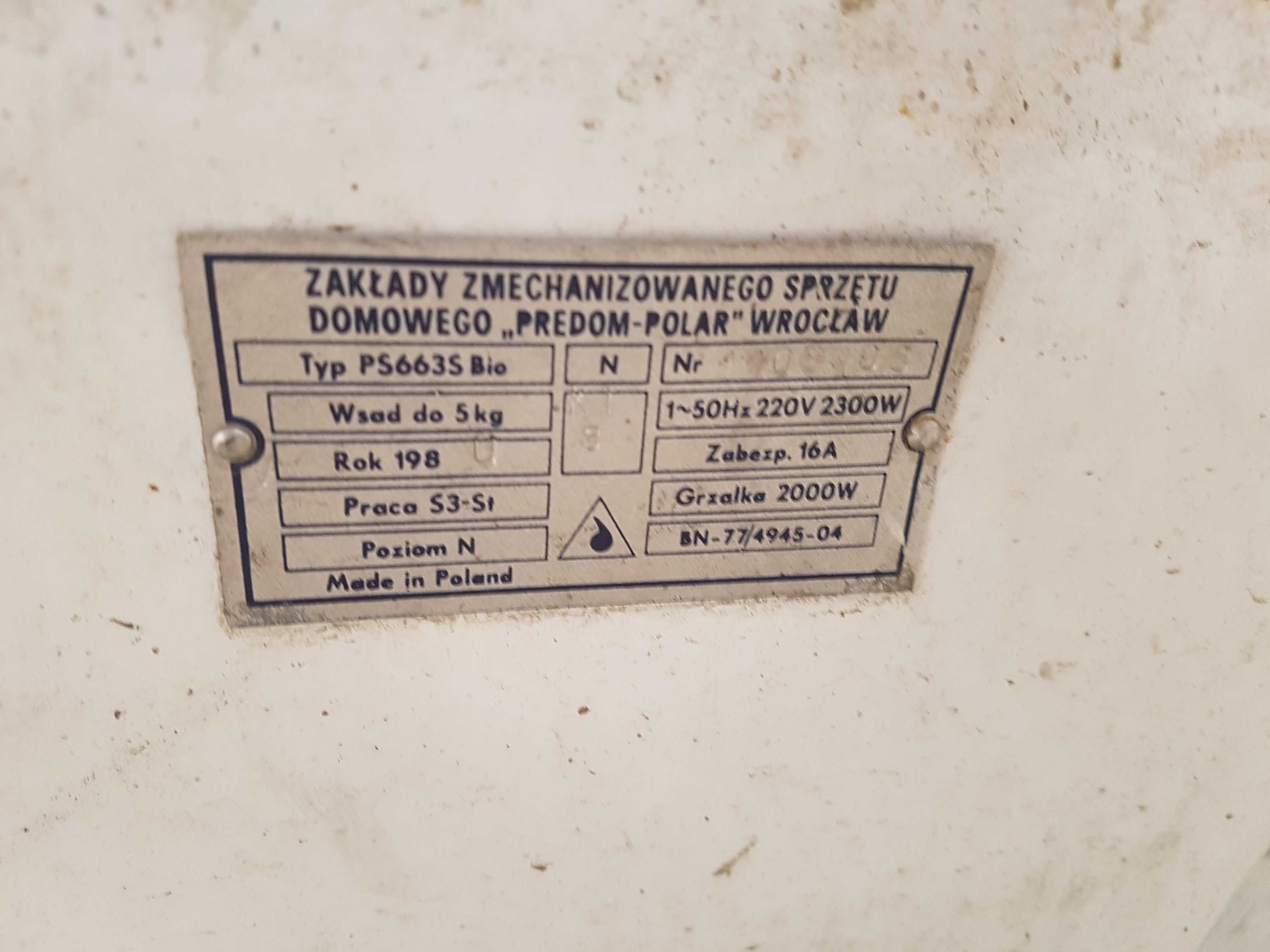 Pralka Polar PS Bio 663 w pełni sprawna technicznie w dobrym stanie
