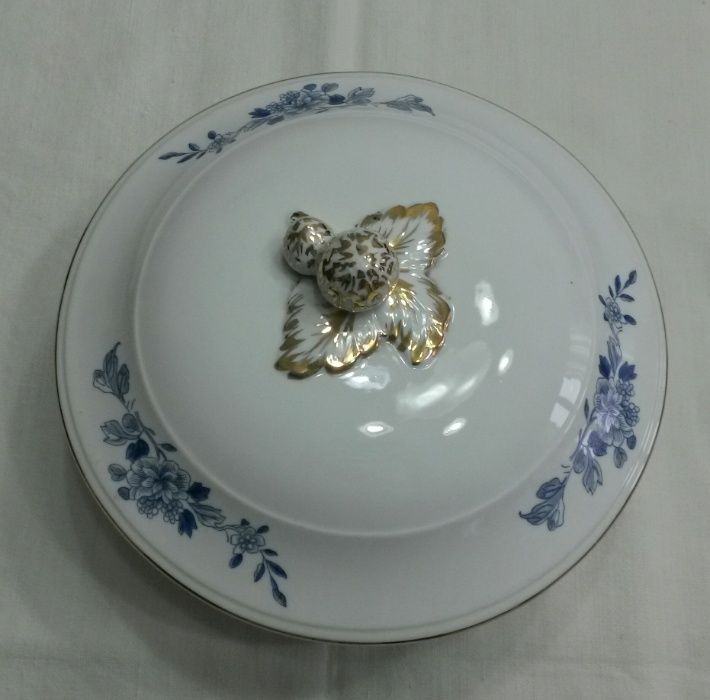 Prato Coberto Porcelana Vista Alegre - Imari Azul