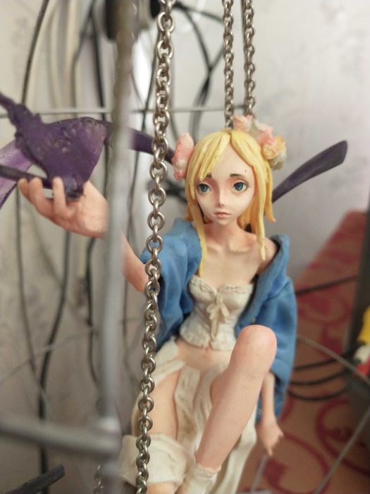 аниме фигурка статуэтка редкая коллекционная Саяме в клетке Sayame