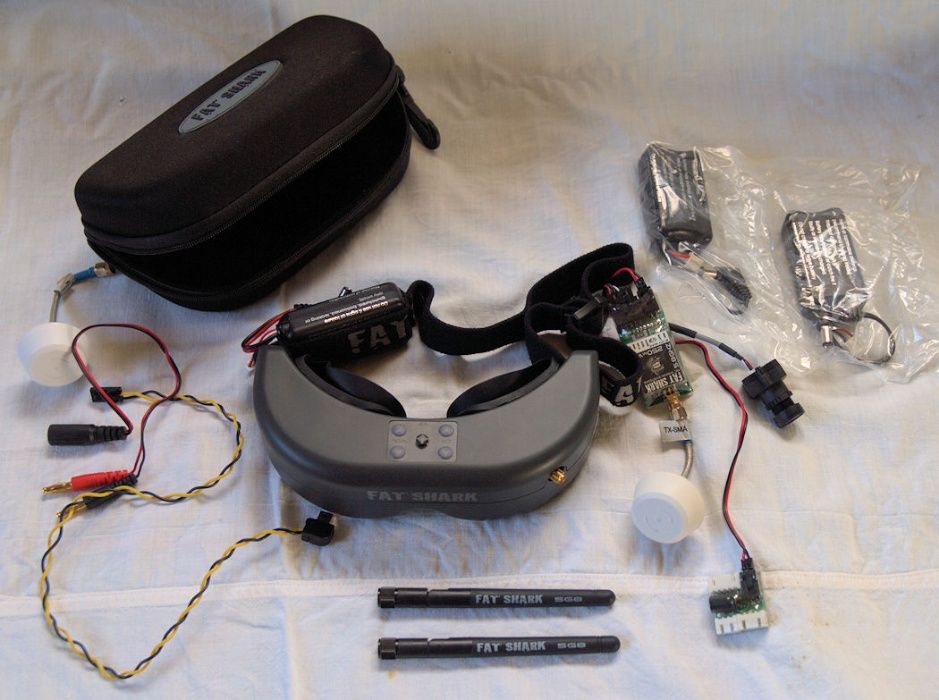 Kit Óculos FatShark Predator RC VisionV3 Teleporter FPV Drones