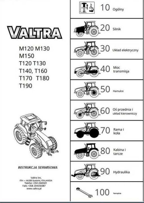 Instrukcja Napraw Valtra T 120 T 130 T 140 T 160