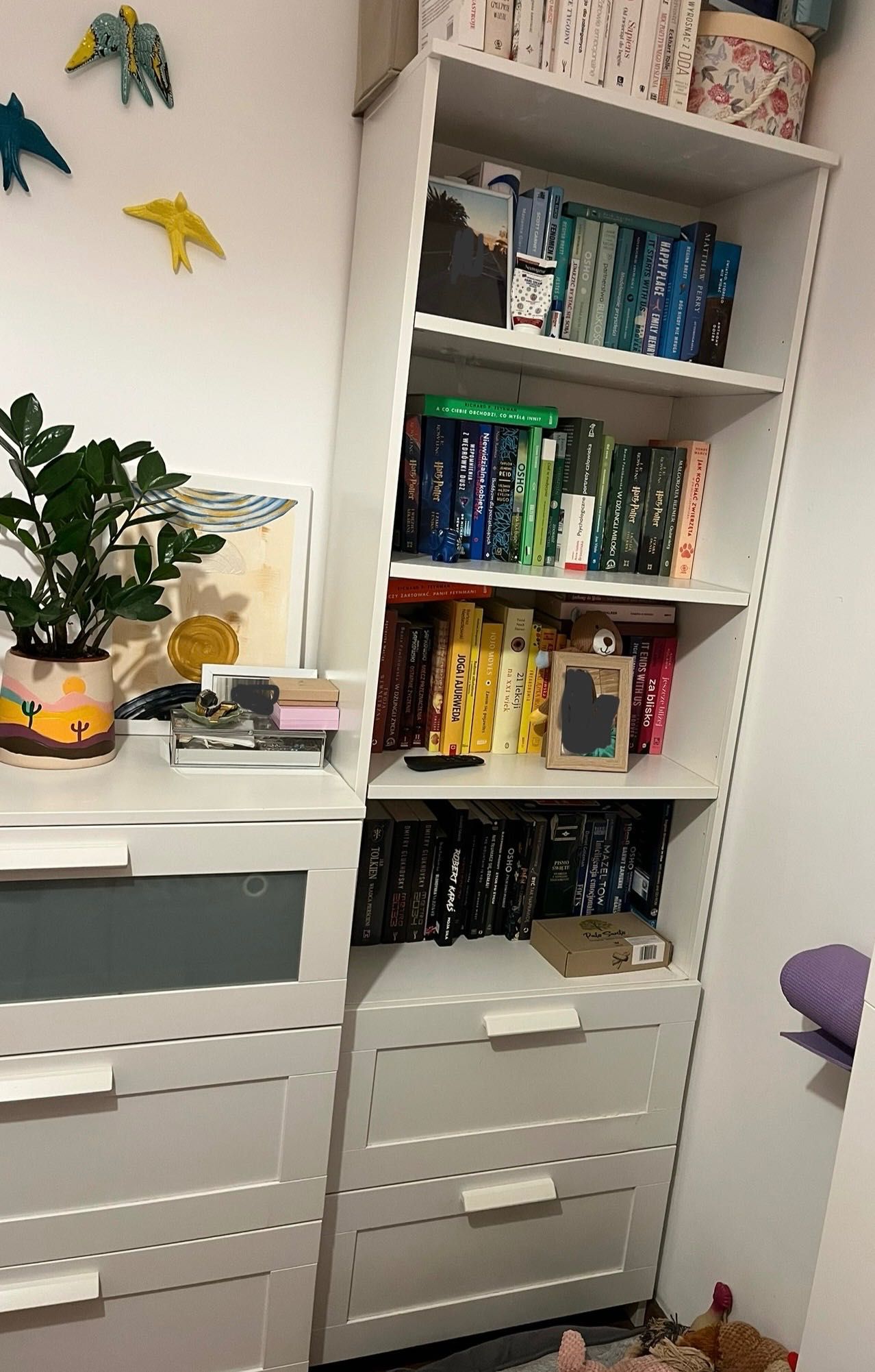 Łóżko, komoda, regał BRIMNES IKEA