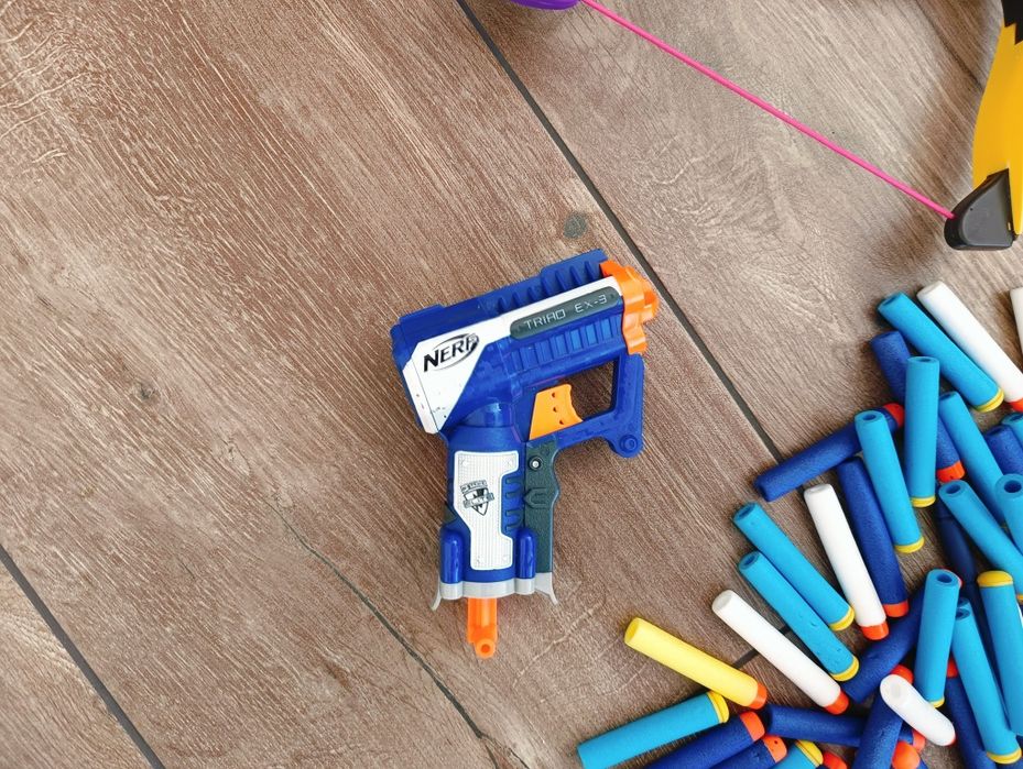 Zestaw NERF - 3 sztuki i naboje