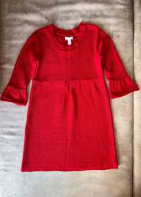 Плаття на дівчинку червоне з люрексом