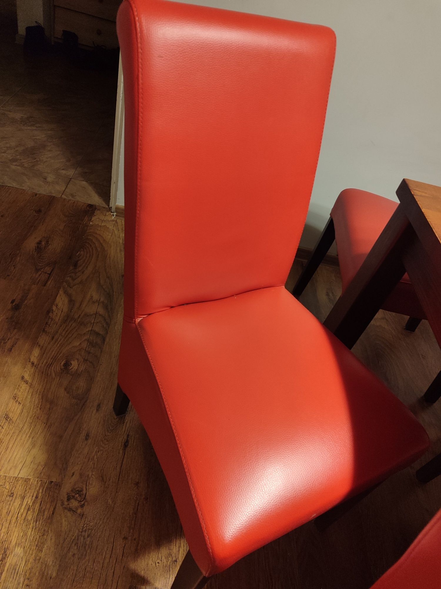Krzesła skórzane 6 sztuk do salonu / jadalni