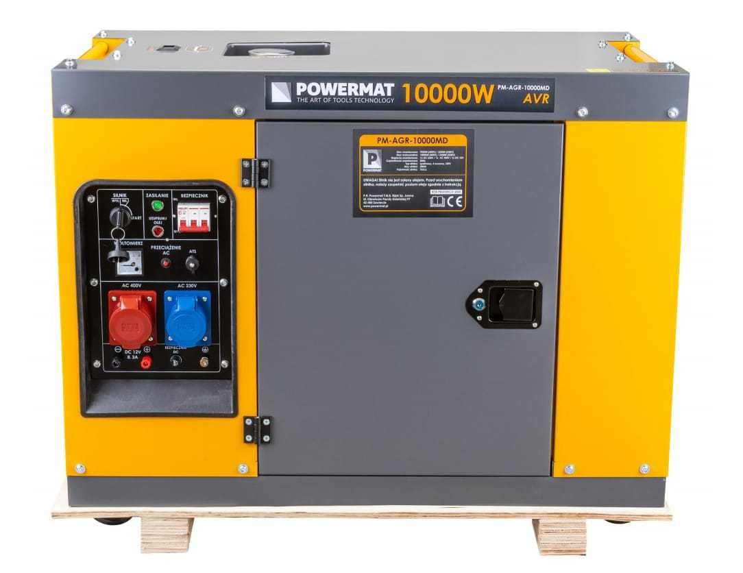 POWERMAT Agregat Prądotwórczy Diesel 10kw 230v 400v 12v Ats