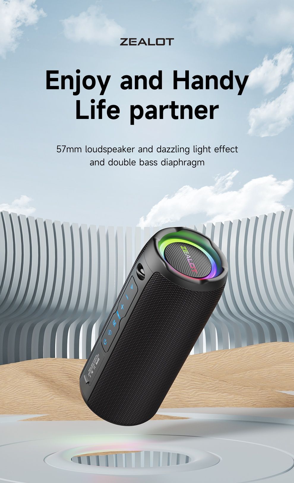 Nowy przenośny głośnik z bluetooth V5.2