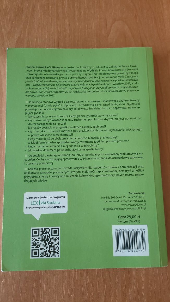 Prawo rzeczowe i spadkowe. Wykład w formie pytań... (J.K-Sulikowska)