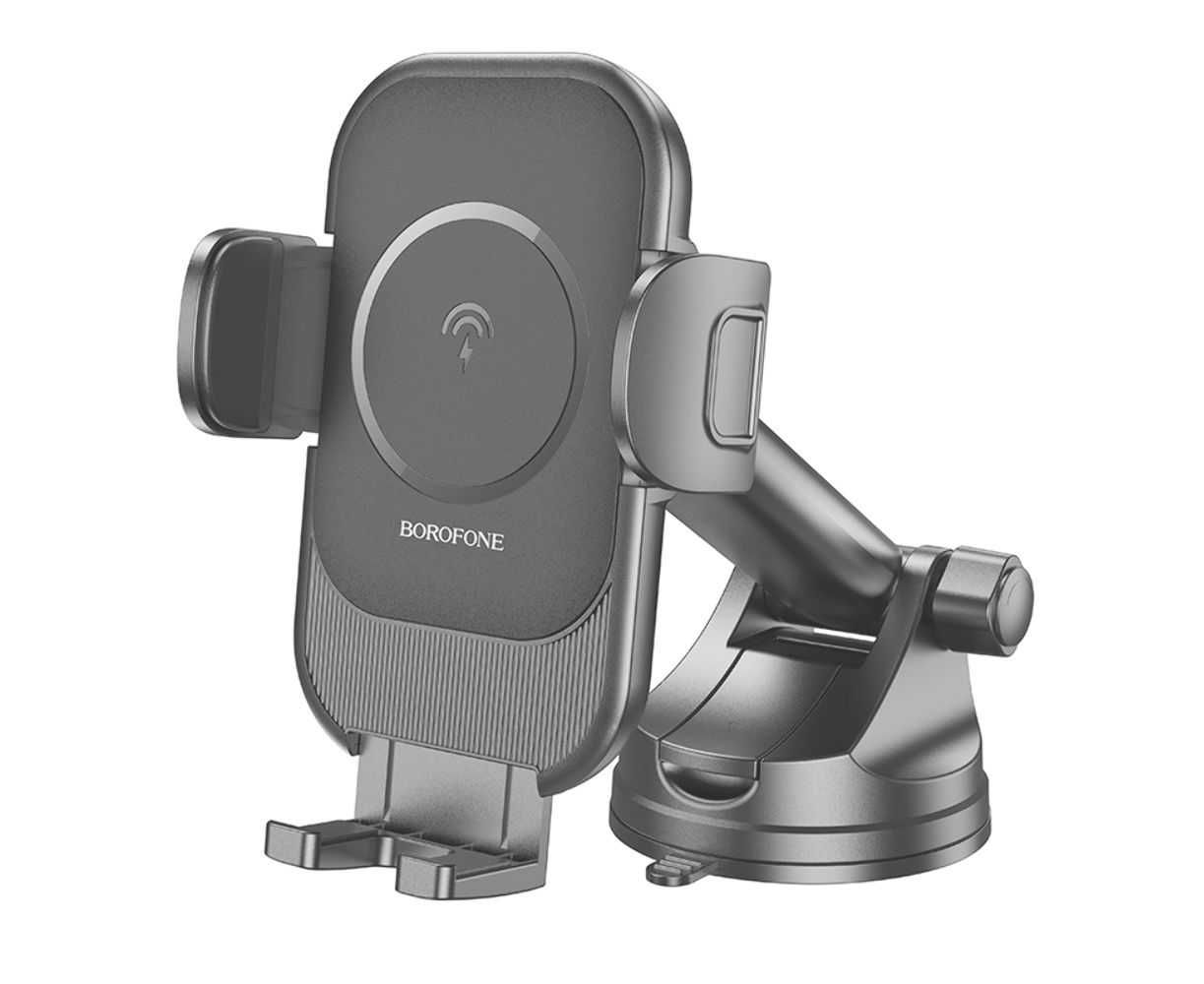 Автодержатель Borofone BH203 с беспроводной зарядкой 15W black