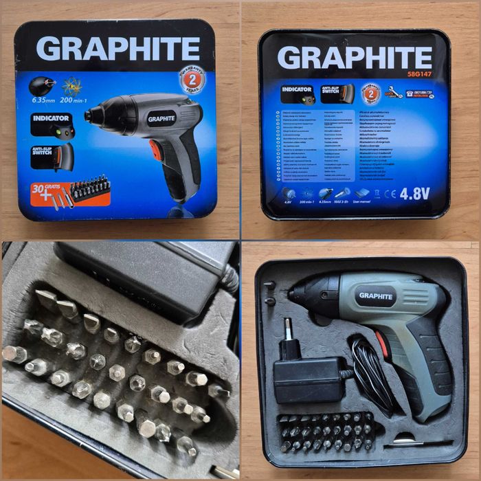 MINI Wkrętarka akumulatorowa Graphite 58G147 Bezprzewodowa