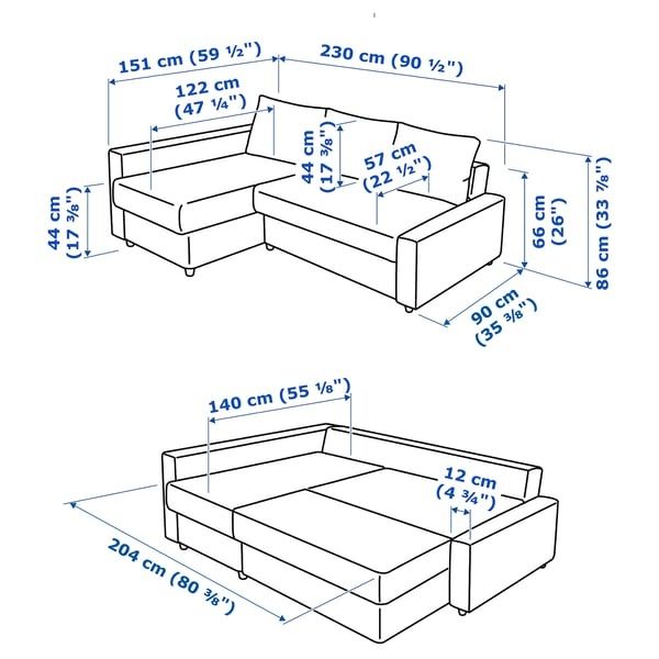 Sofá cama de canto IKEA Friheten