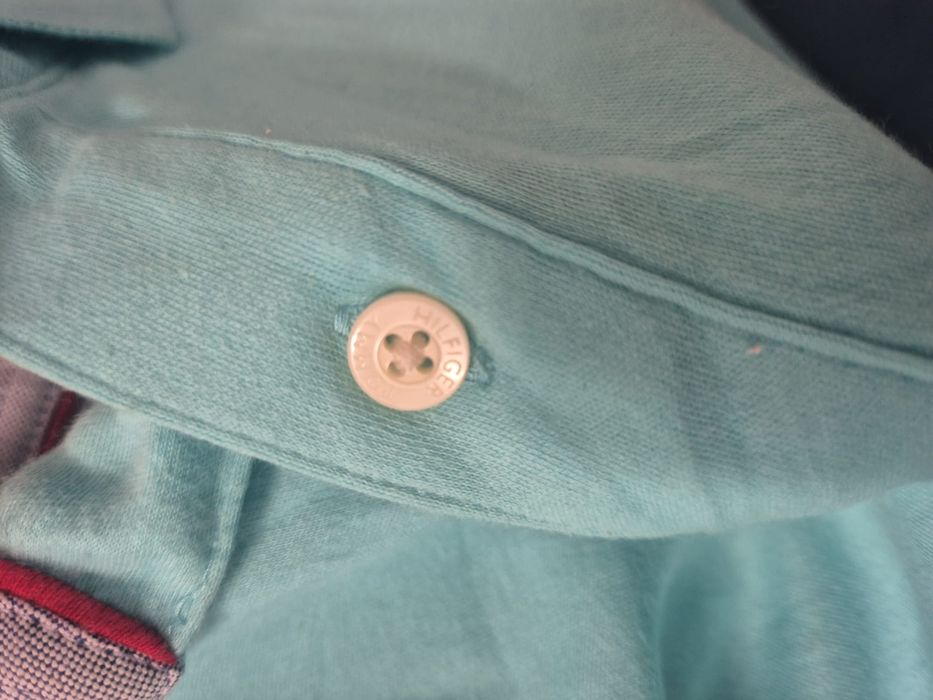 Koszulka tshirt męski niebieski na lato bawełna Tommy Hilfiger