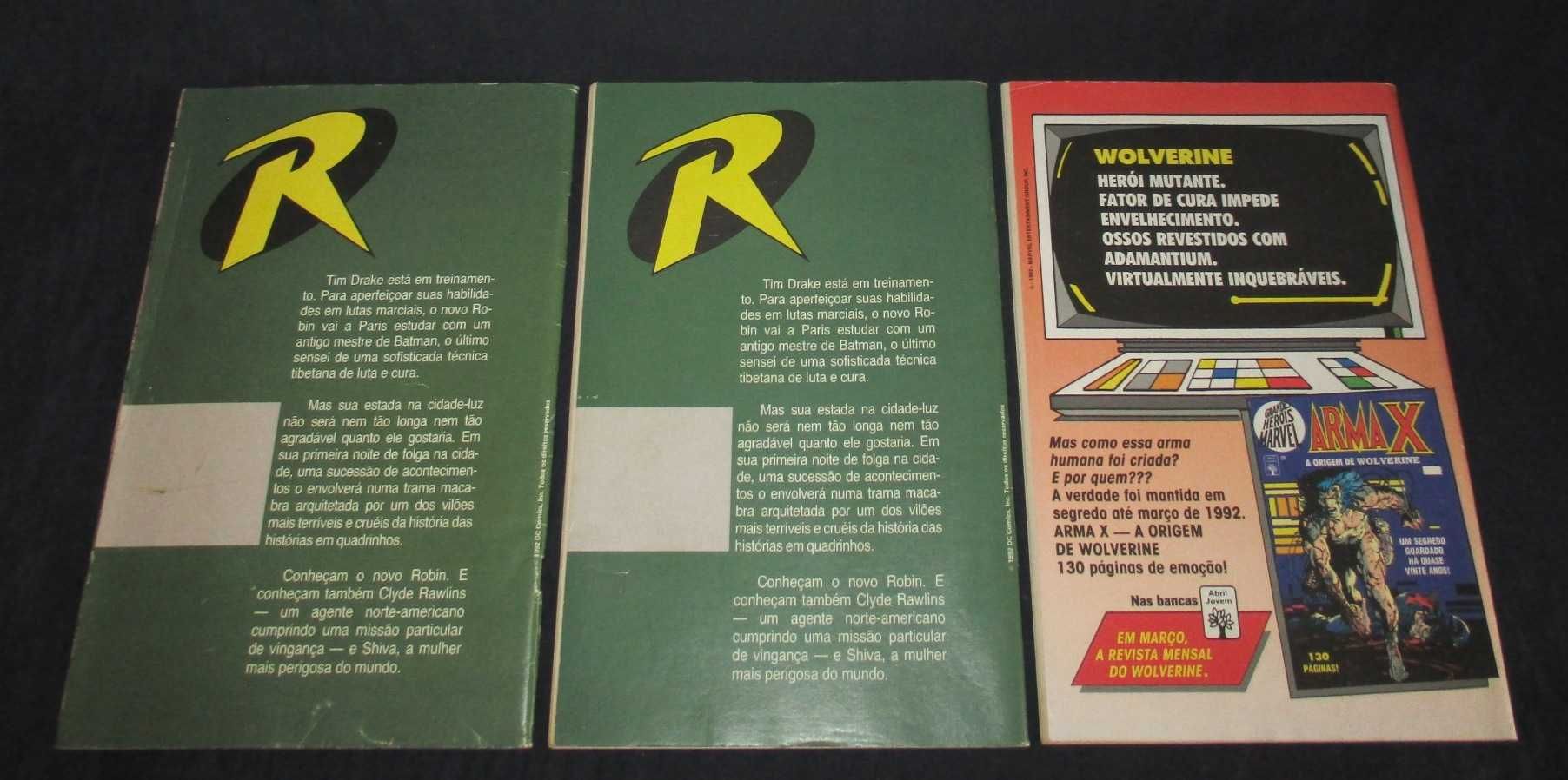 Livros Robin Mini-Série em Três Edições 1992