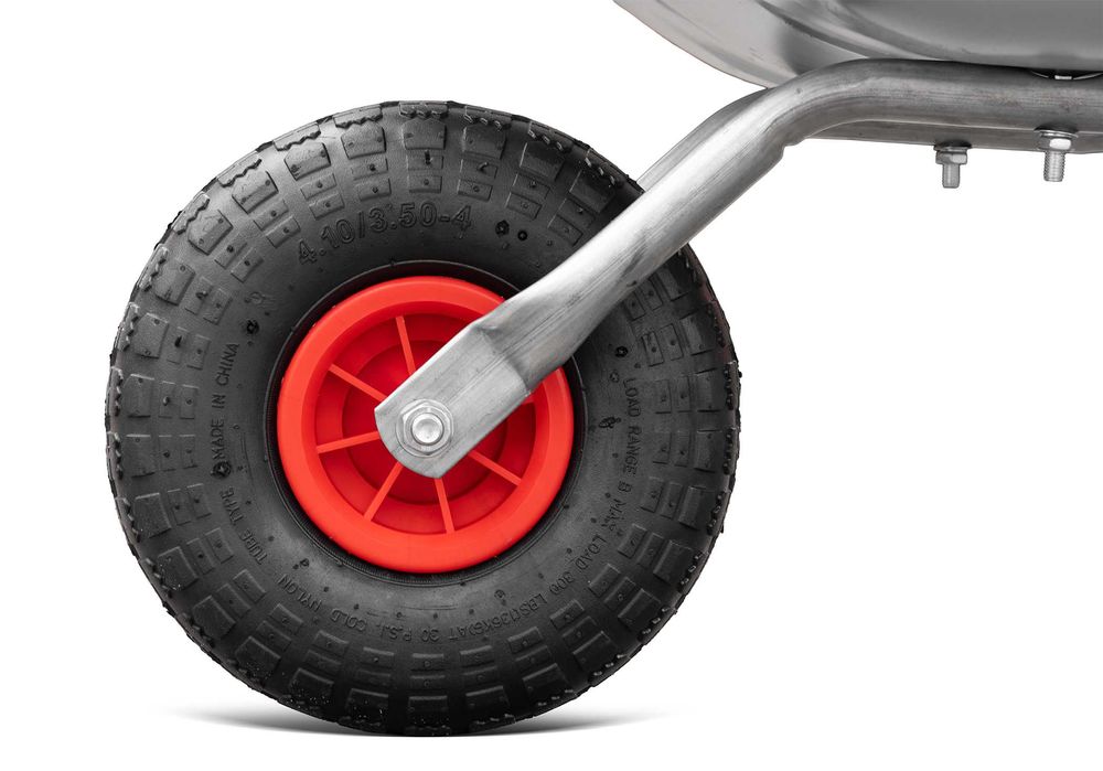 NOWA Taczka Budowlana 80L Kingway ALU pompowane koło 80kg