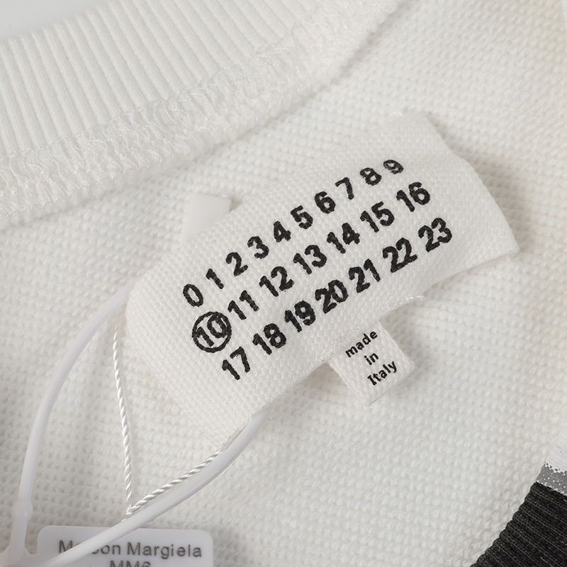 Maison Margiela Off-White and Black Tear Sweatshirt