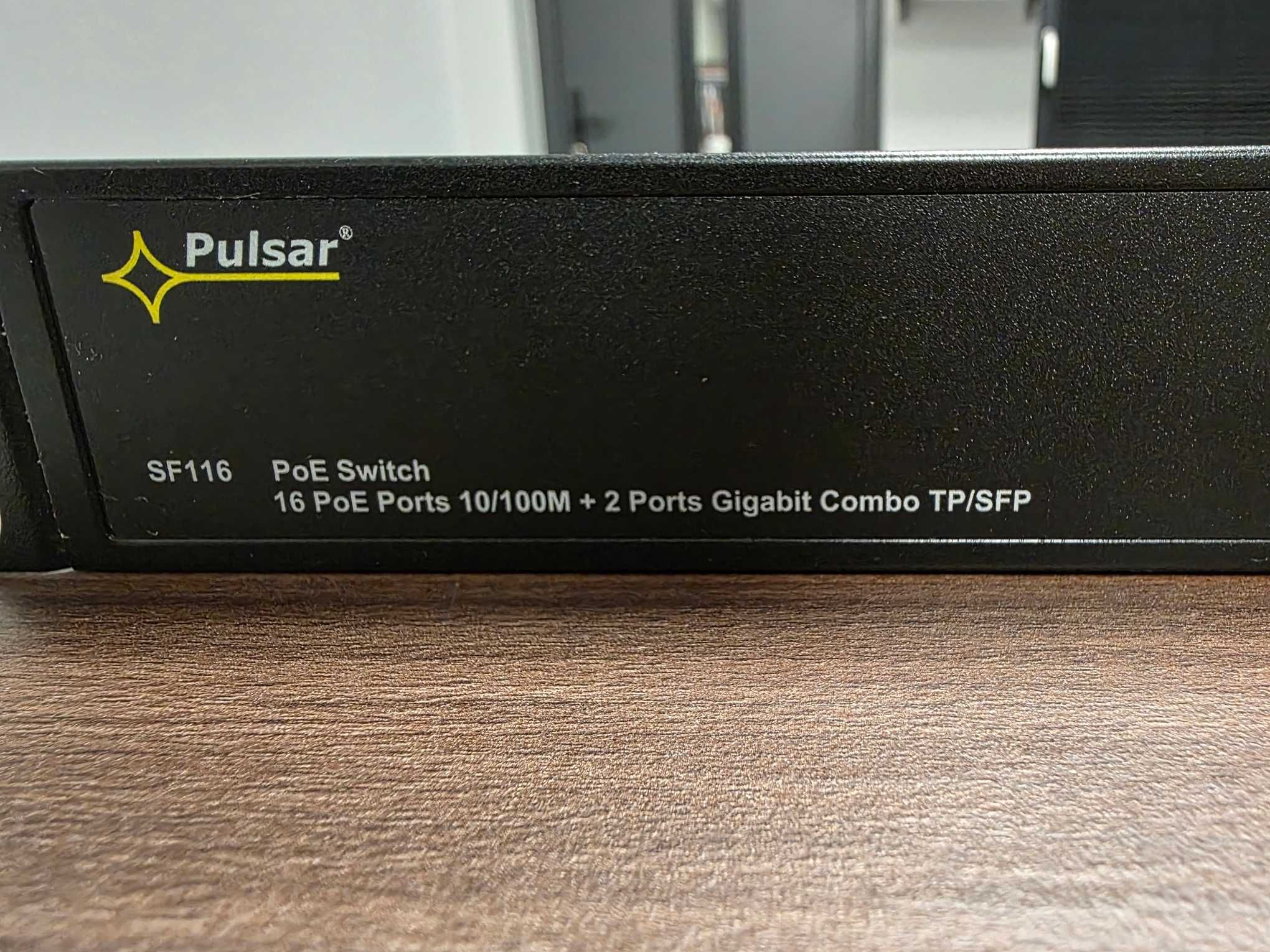 Switch POE do monitoringu 16 kamer PULSAR