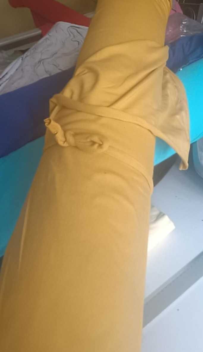 Dzianina dresowa bawełna z elastanem ciemny żółty