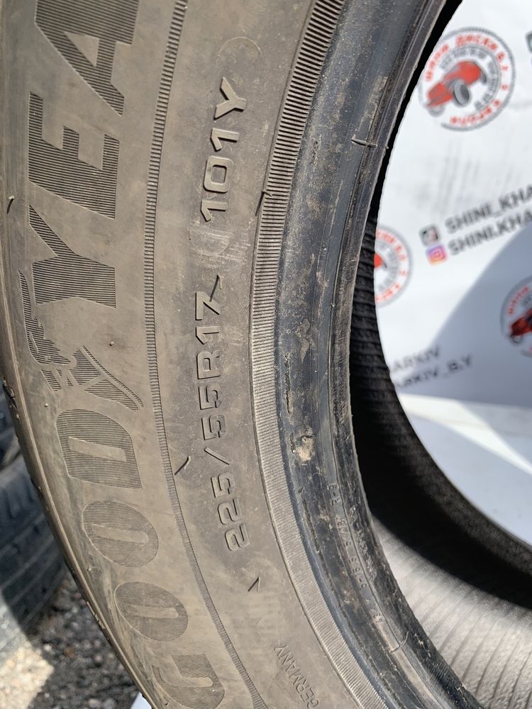 2шт 225/55R17 Goodyear EfficientGrip, СКЛАД Б/У РЕЗИНЫ