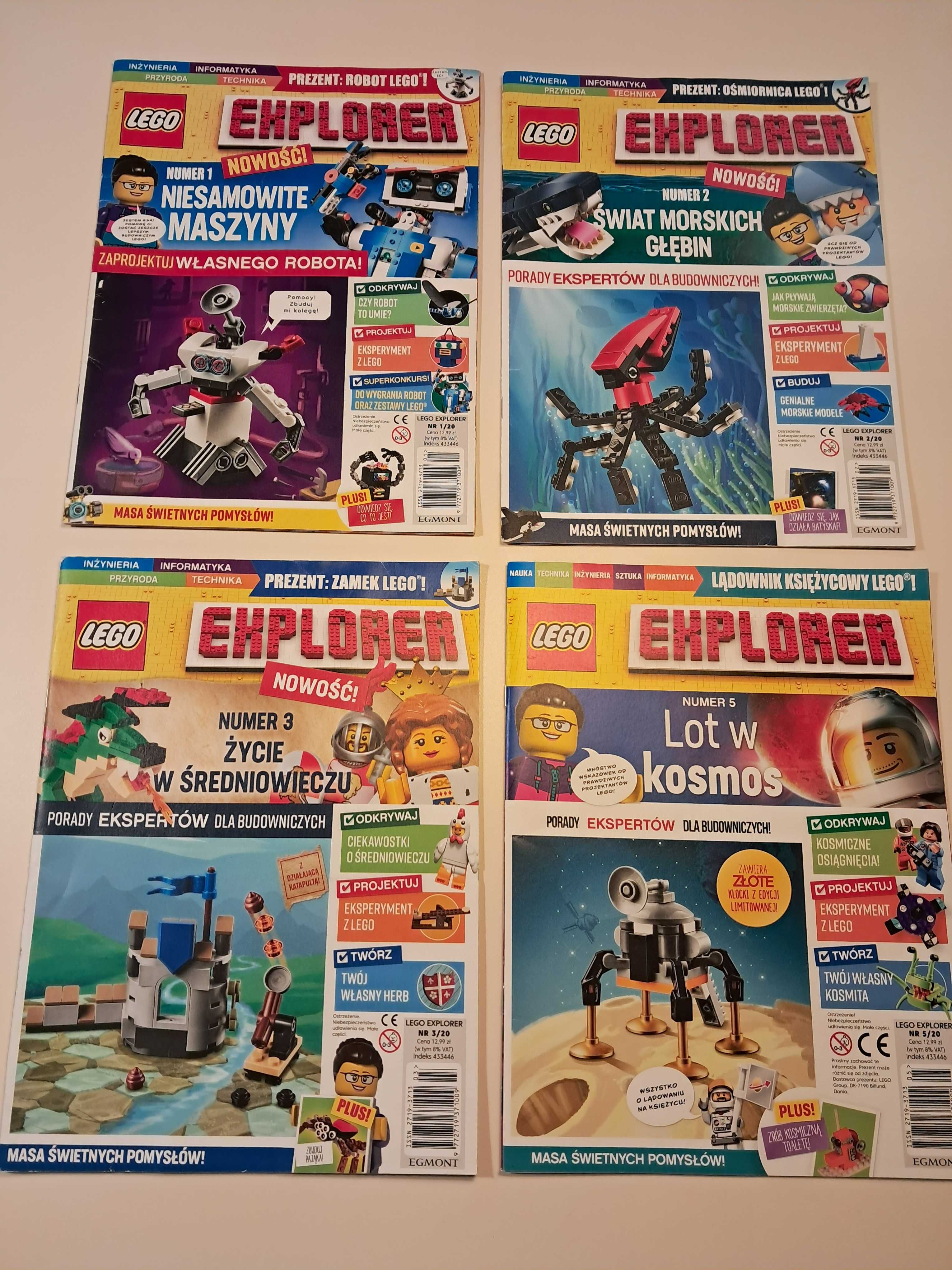 Magazyn Gazetka Czasopismo LEGO Explorer 28 sztuk prawie komplet