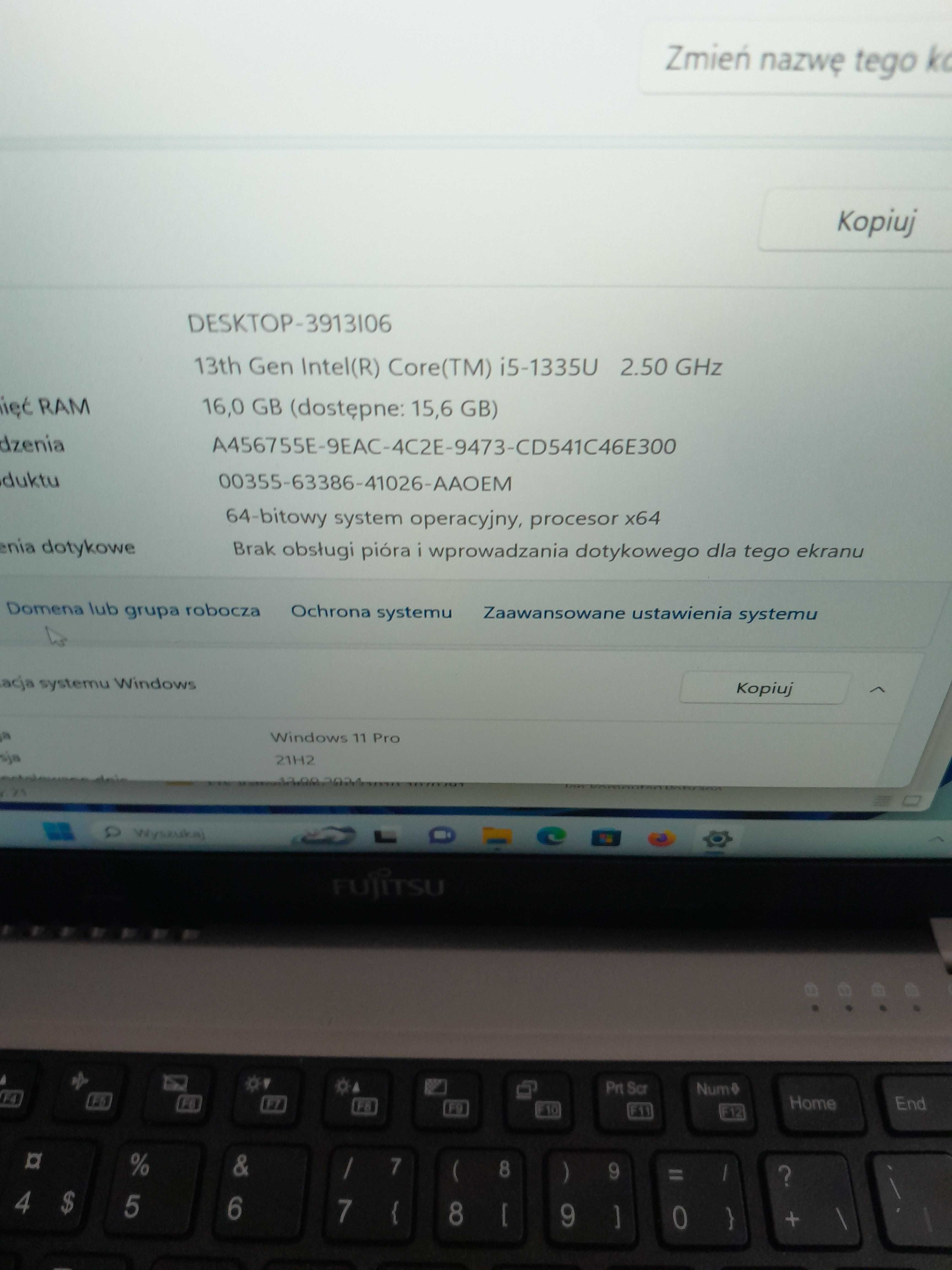 Fujitsu LIFEBOOK U7413 i5-1355U 16GB/512GB Gwarancja