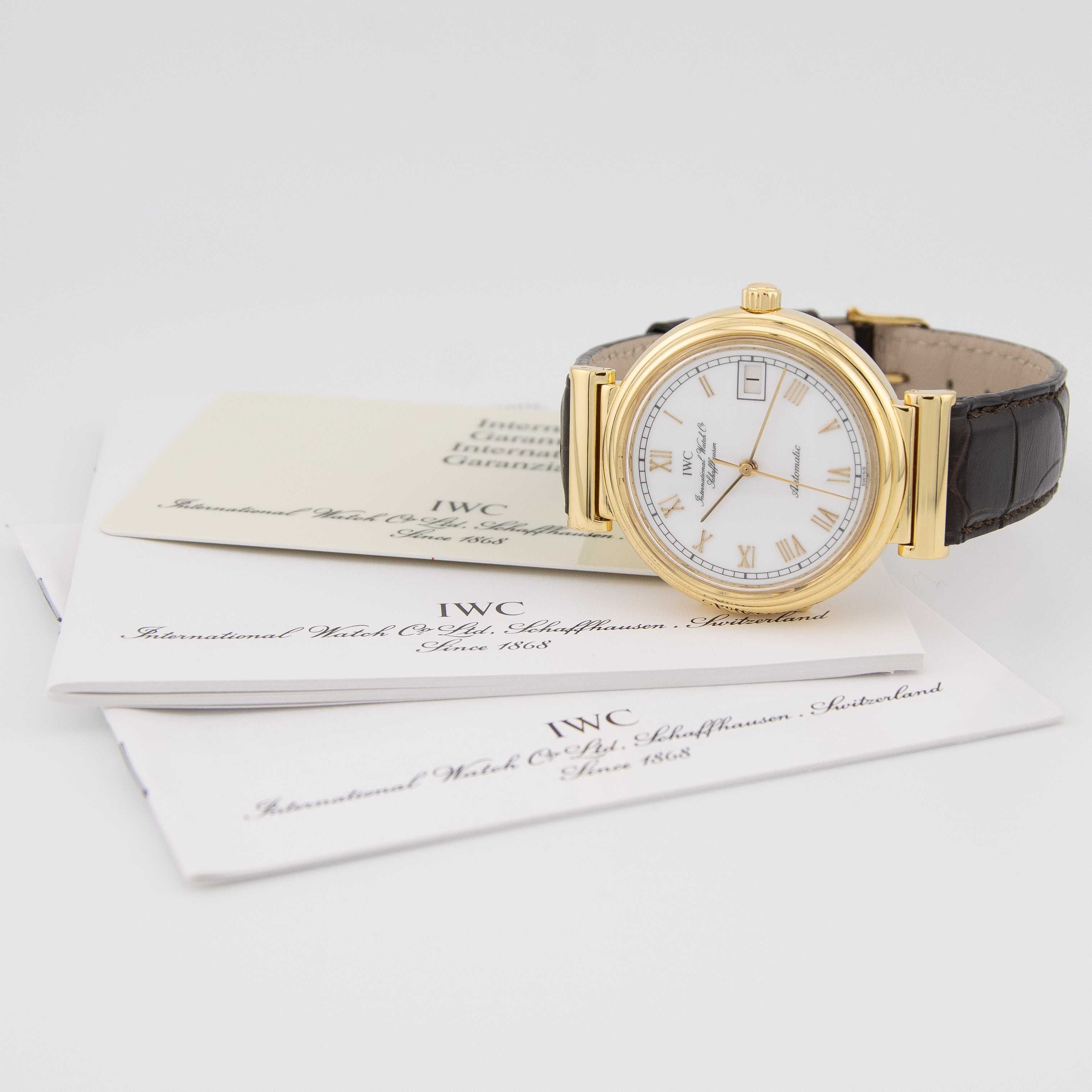 IWC Da Vinci 18k Żółte Złoto Automat 35mm FULL SET Ref. IW1850
