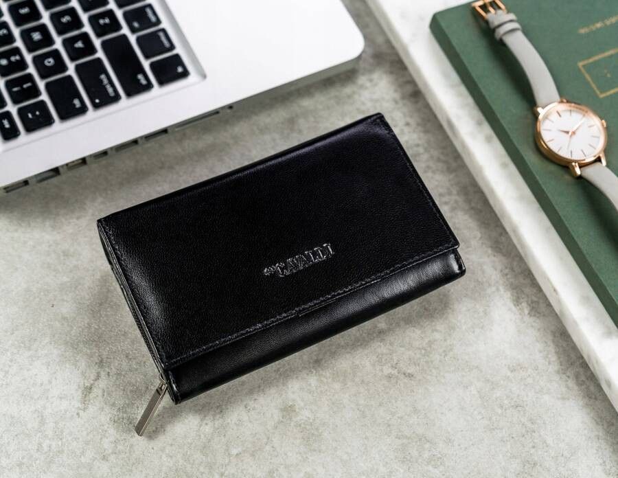 duży, skórzany portfel damski z systemem rfid - 4u cavaldi