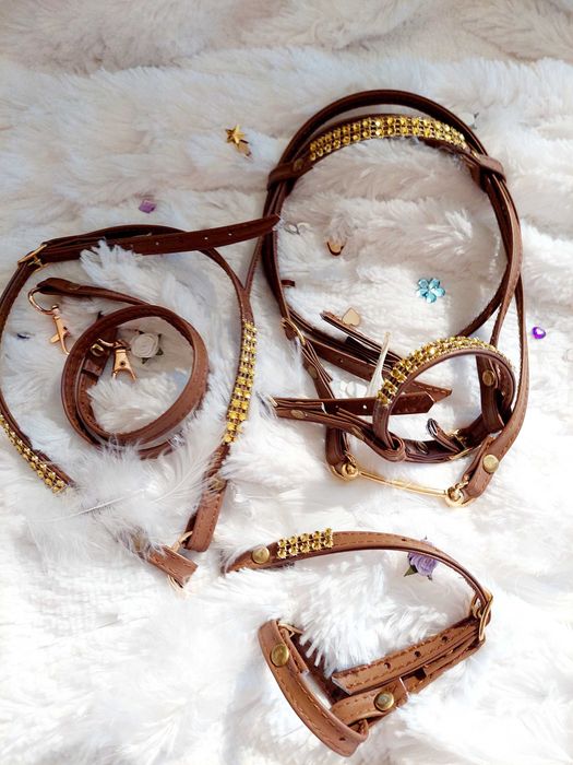 Ogłowie ,napierśnik ,wodze dla hobby horse