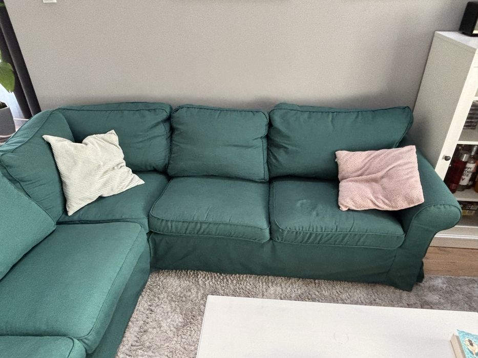 Narożnik Ikea Ektorp duży 2,45 x 2x45 zielony