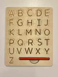 Drewniana dwustronna tablica grafomotoryczna Montessori
