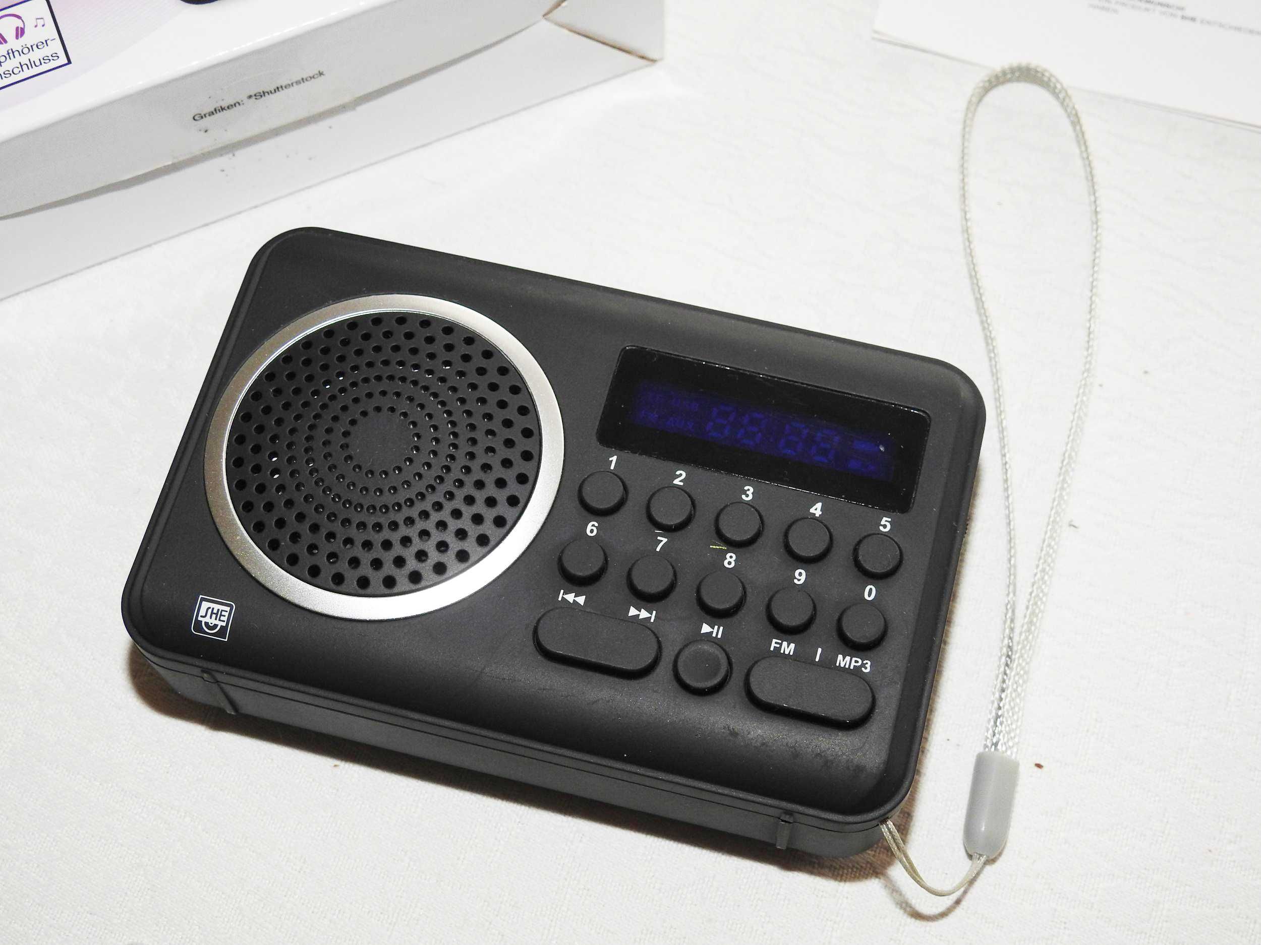 Przenośne radio kieszonkowe pocketradio FM + USB MP3 MicroSD