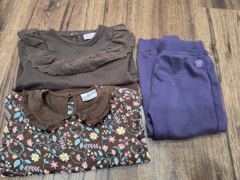 Zestaw dla dziewczynki bluzy i spodnie