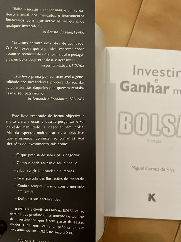 Bolsa - Investir e ganhar mais, Miguel Gomes da Silva