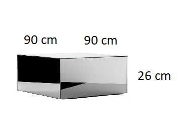 Lustro kostka/ lustrzany stolik / Stolik z lustra 90x90x50 &  90x90x26