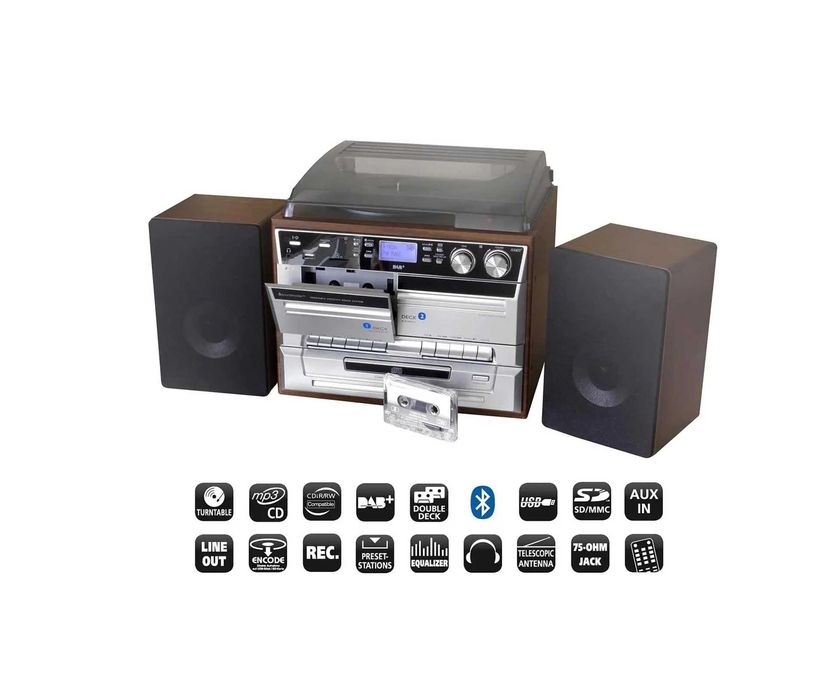 ВАДА ! Двохкасетний CD вініловий програвач Soundmaster MCD5550