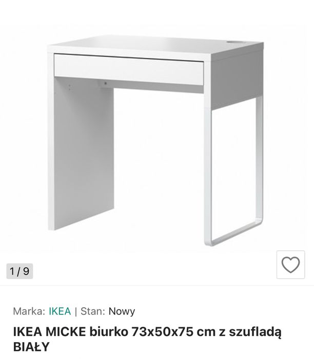 Biurko MICKEY Ikea  uzywane. Drobne rysy na blacie.