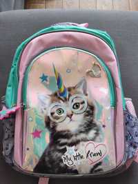 Plecak szkolny dla dziewczynki 1-3 z kotkiem