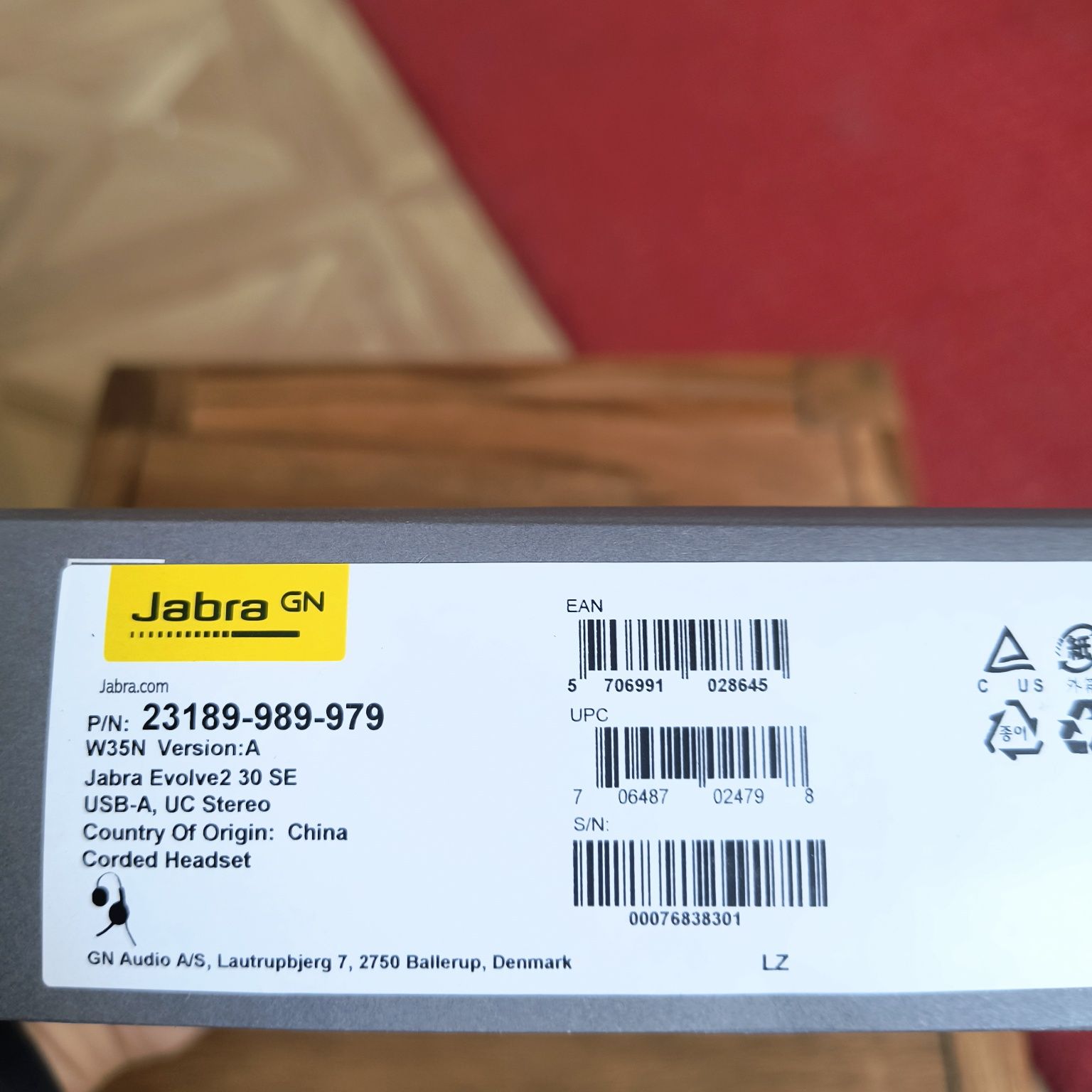 Słuchawki Jabra Evolve2 30 SE,  Nowe