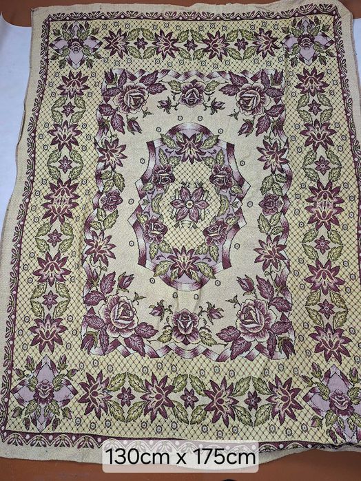 stary żakardowy kilim narzuta kapa