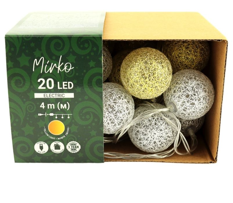 Гірлянда декоративна , в формі кульки , яскрава та гарна