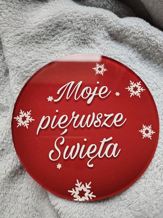 Tabliczka do zdjęcia Moje pierwsze Święta, sesja świąteczna, niemowlak