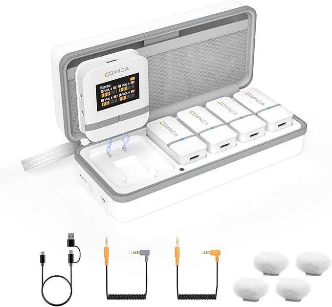 COMICA Vimo Q Lavalier Wireless 4 Microfones + 1 Receiver 24 bit
