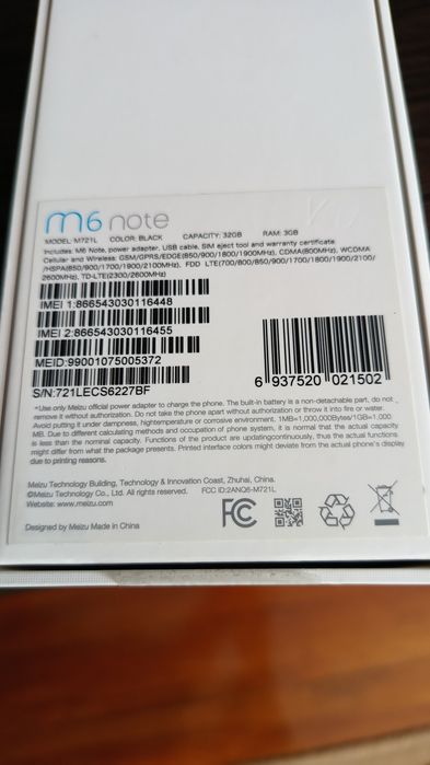 Meizu M 6 note .