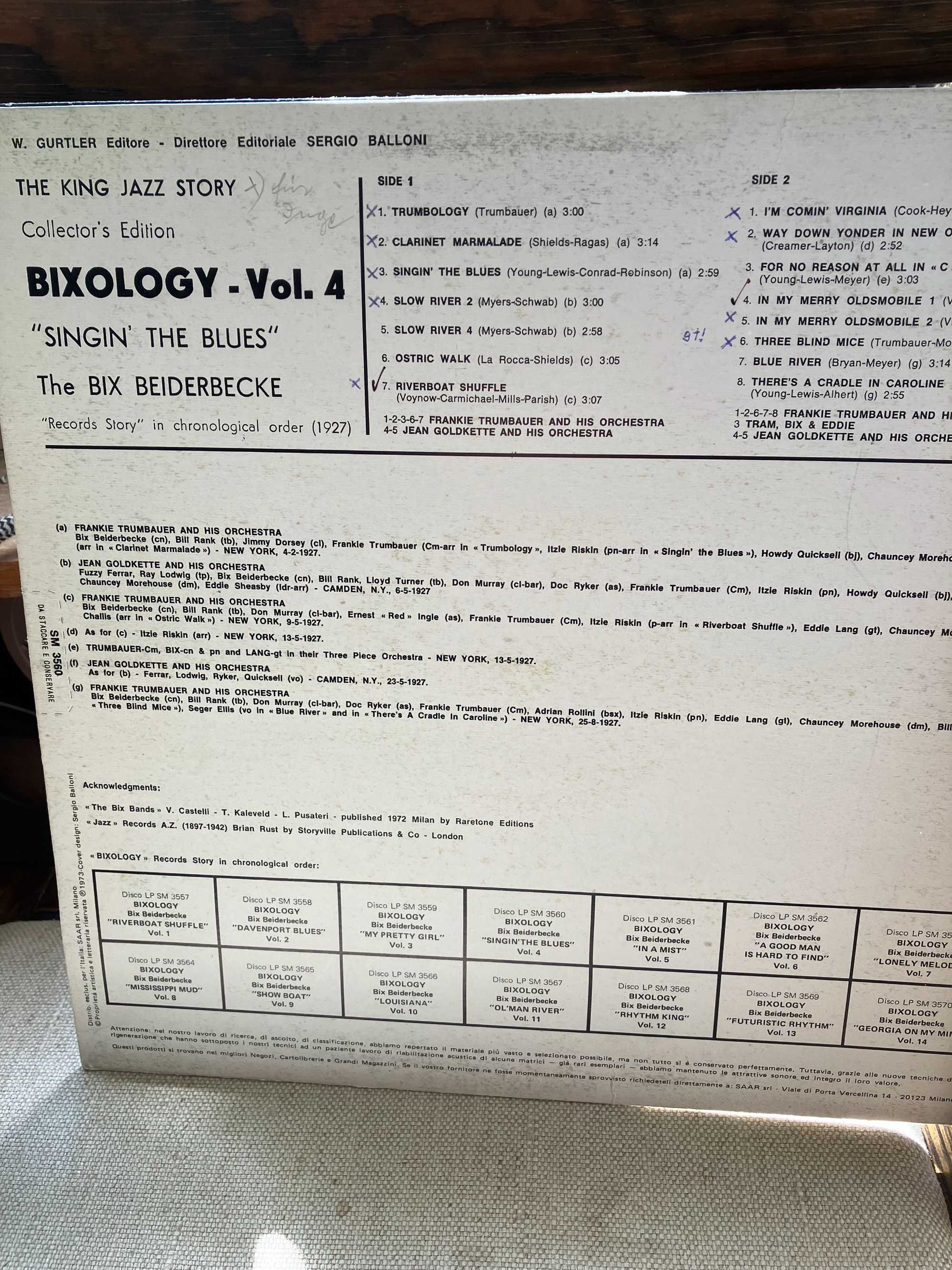 Winyl  Bixology  " The Bix Beiderbecke - vol 4 " mint